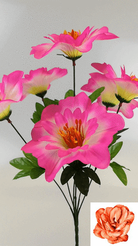 Искусственные цветы Букет Гибискуса, 6 голов, 430 мм